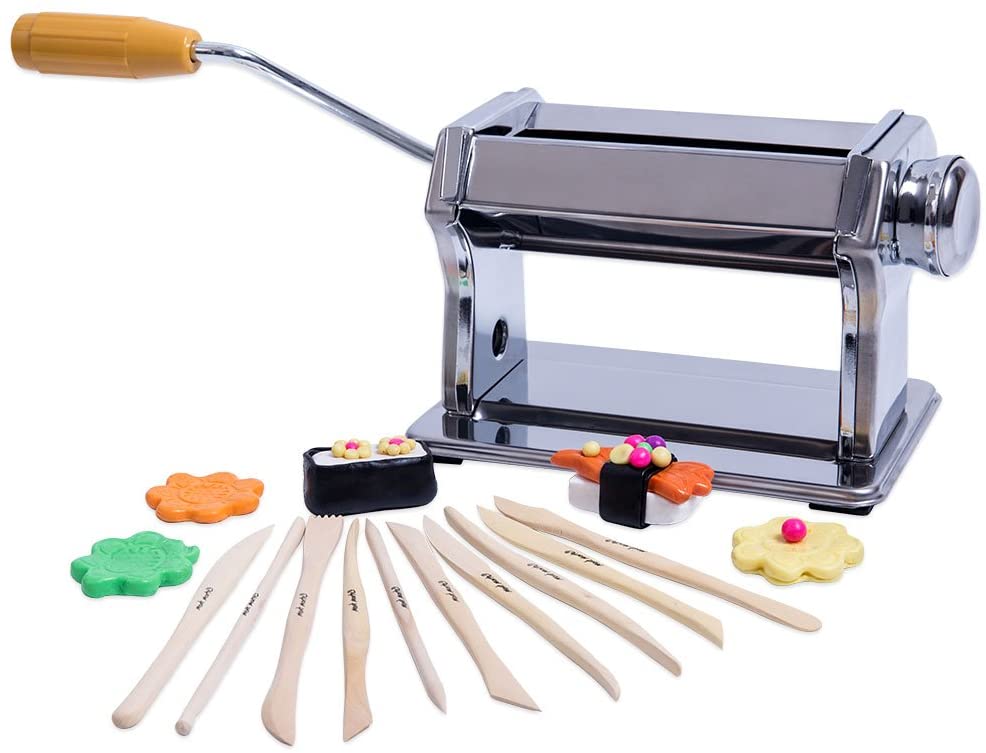 SEWACC Clay Machine Clay Softener Clay Press Machine Polymer Clay Roller  Machine Polymer Clay Tools Polymer Clay Cutters Dough Roller Clay Press  Tools